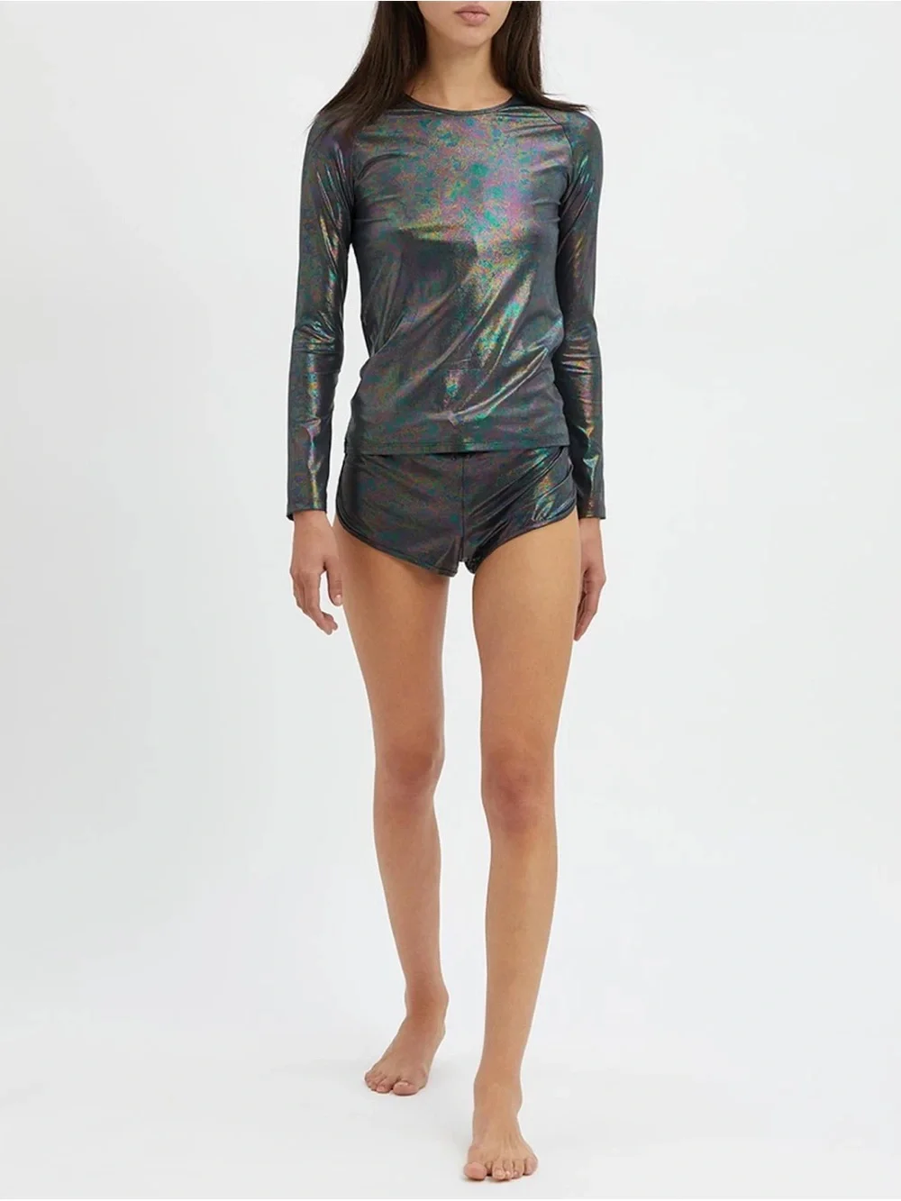 NWT - Vilebrequin Iridescent Metallic Multi‑Color Sheen Top (US 4/XS)